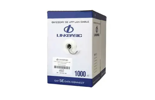 Linkbasic Cat3 UTP 2-pair solid cable, 305m RAL7004